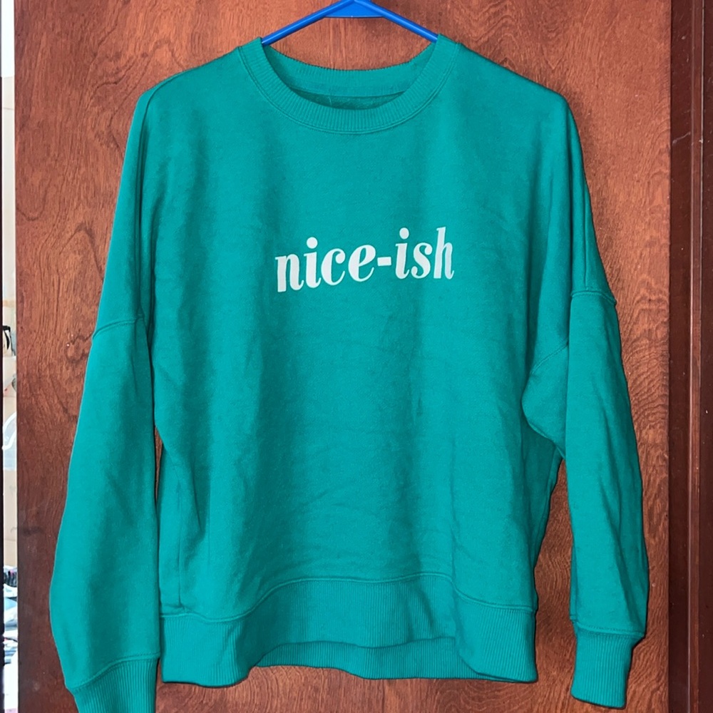 Aerie- NICE-ISH green sweatshirt - small